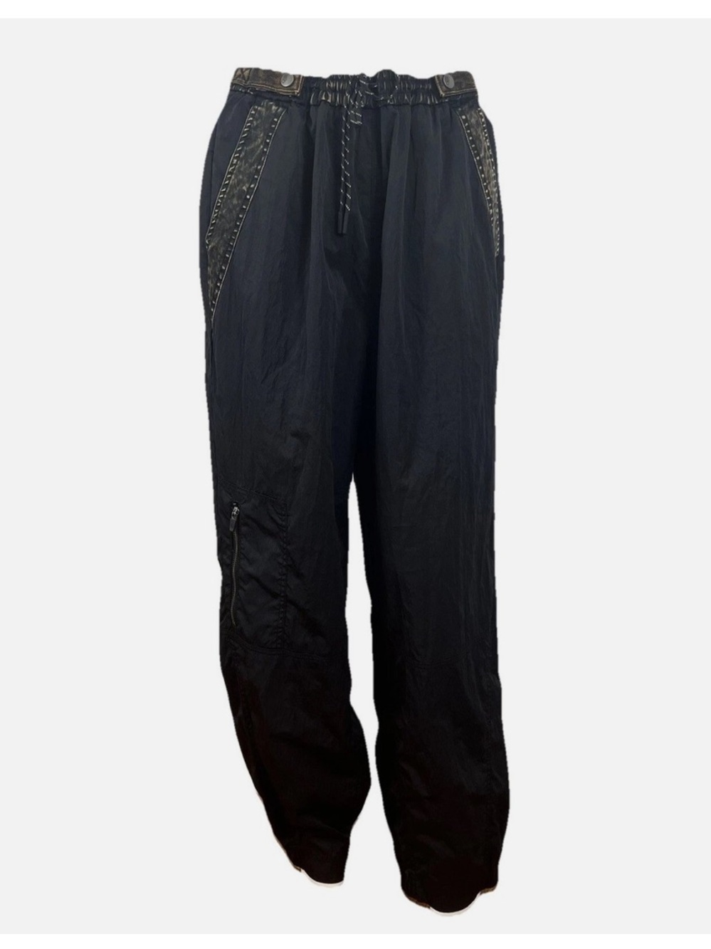 Free People Washed Black Drawstring Joggers